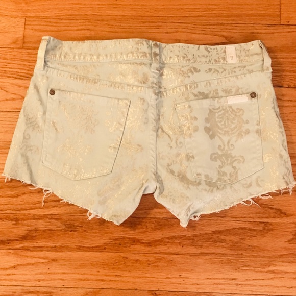 7 for all Mankind, Printed Denim Shorts - Picture 2 of 3